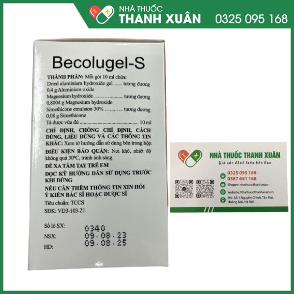 Becolugel -S điều trị dư acid dạ dày